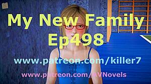 blonde teen plays game in family series