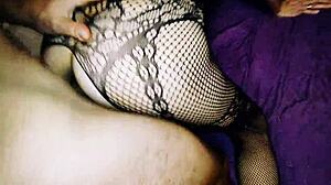 Wife shares turns with group in homemade scene