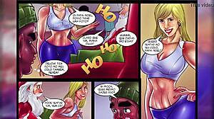 Mirella Mansur in a Christmas adventure with Brazilian porn stars in comics!