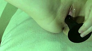 Sweetwetella Masturbates Horny Wet Pussy With Black Vibrator