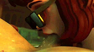 Velma Bent Over for Blowjob in Brothel