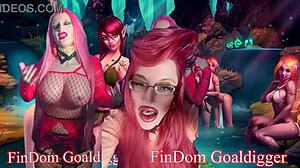 goddess in glasses demands more pay during jerk off instructions