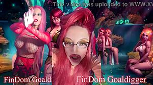 goddess in glasses demands more pay during jerk off instructions