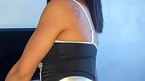 Tattooed Brunette Pornstar Solo Reality Show