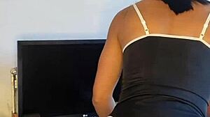 Tattooed Brunette Pornstar Solo Reality Show