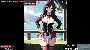 Uncensored Japanese hentai music video featuring yunyun 210 ai cgs