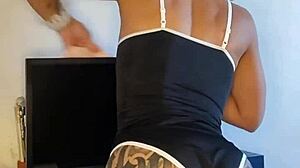 Tattooed Brunette Pornstar Solo Reality Show