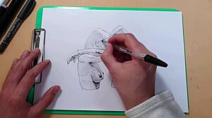 I sketched two beautiful sexy girls quickly with my ballpoint pen for fun.