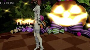 Happy Halloween dance with Ibaraken Kasen in MMD
