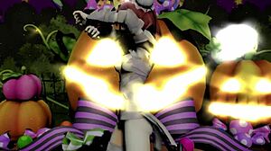 Happy Halloween dance with Ibaraken Kasen in MMD