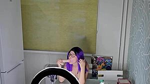 Beautiful blonde gives sloppy blowjob in homemade video