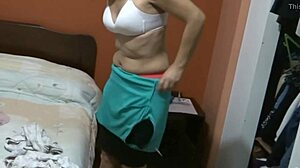 Latina Step Mom Shows Off for Son's Friends! 🔥