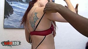 Redhead Teen Screams from Big Black Cock Deep Thrust