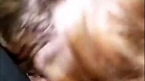 He cums on the BBW's massive tits during webcam