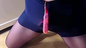 She watches porn and vibrates to orgasm.