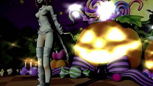 Happy Halloween dance with Ibaraken Kasen in MMD