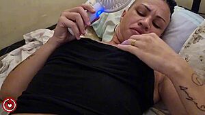 I tried to tease him, but he fucked my pussy on the pole and came inside.