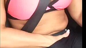 Naughty blonde slut masturbates intensely, fingering clit and ass in the car.