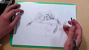 I sketched two beautiful sexy girls quickly with my ballpoint pen for fun.