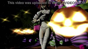 Happy Halloween dance with Ibaraken Kasen in MMD