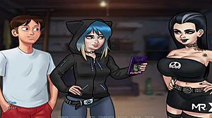 Ebony babe rides him hard in bed with cowgirl moves