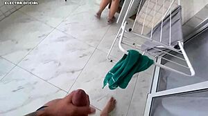 Hired Hot Maid's Ass Tempts Me in POV Voyeur Scene