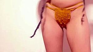 Bra Splitting Fetish With Natural Tits