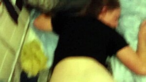 Intriguing doggystyle fucking with hot redhead and monster cock.