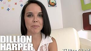 She gives an intense blowjob in POV, making him moan with pleasure