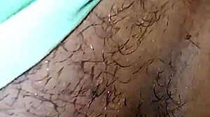 pantless woman with big ass and hairy pussy gets wet and sexy on bed with black beaver and curvy body