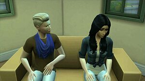 Step Sister Bends Over for Doggystyle