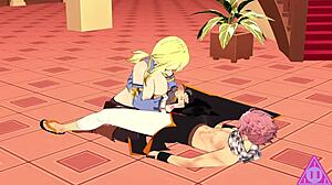 lucy natsu fairy tail hentai blowjob and cumshot gameplay