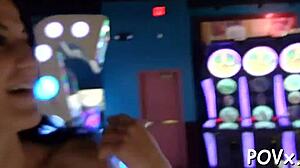 the bare teen beauties are getting rough in this pov porn scene