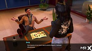 Fashionbusiness - Groping her breasts in wild 3D game action.