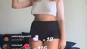 Blonde Titties Bounce During Workout!