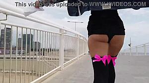 Watch Her Squirt During Public Masturbation on the Beach!