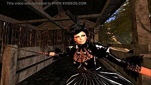 Lady Aranea in latex for discreet BDSM fantasy.