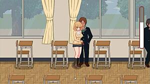 College lady bangs men in new BT Life hentai game