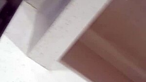 wow, flashing my cock at the mature lady in the laundry mat, she looks shocked!