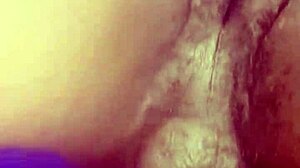 Black couple enters girlfriend's hairy beaver with monster cock in close-up friend action