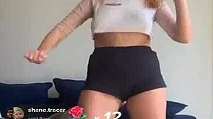 Blonde Titties Bounce During Workout!