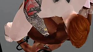 I'm fucking this delicious brunette's ass hard.