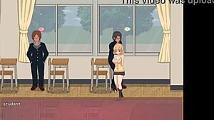 College lady bangs men in new BT Life hentai game