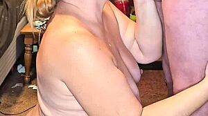 Why are you blasting cum on her pregnant tits so fast? Tell me now!