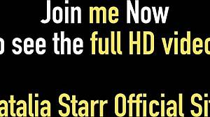 Delightful Natalia Starr vibrator aur fingers se khud ko please karti hai