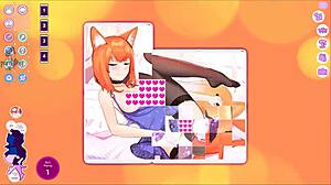 Intriguing catgirl waifu uncensored.