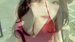 3D animated Japanese teen in red charms with pussy play ASMR! 🔥