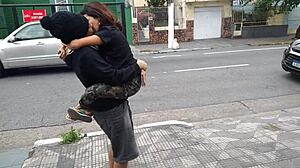 Fazendo altas putarias com o bluezao nas ruas de santana