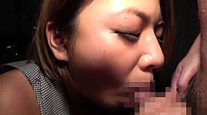 Full Japanese Amateur Blowjob and Wild Fucking Session