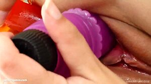 peaches solo masturbates with fingering in gonzo style